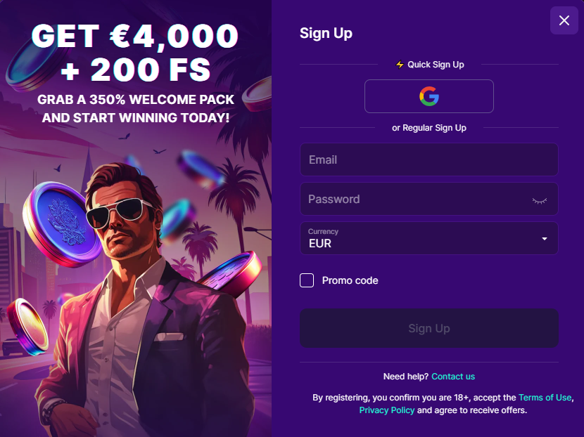 Slotrush Registratie